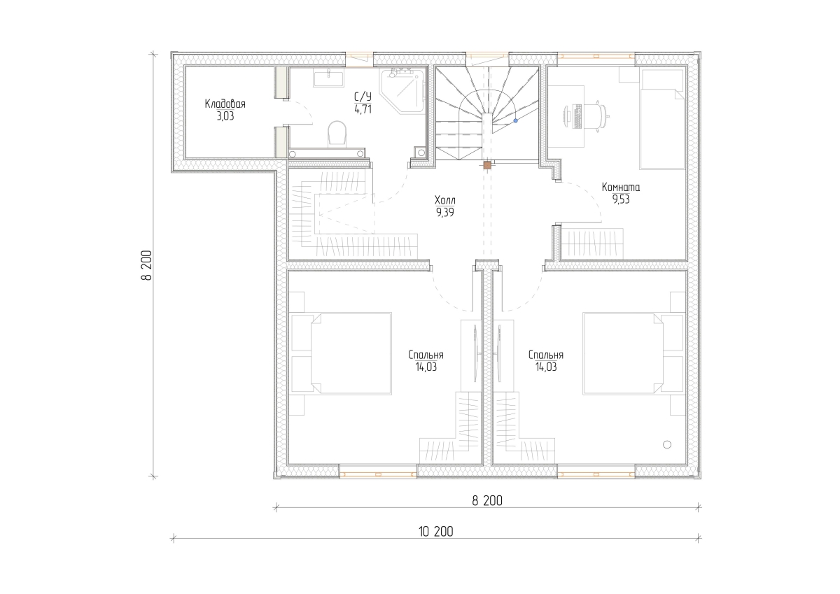 Планировка №2 - Дом в городе Отрадное