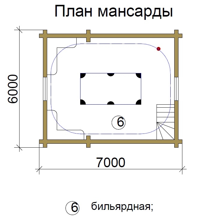 Планировка - Гостевой дом-баня с бильярдной