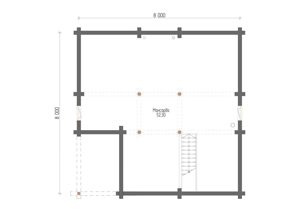 Планировка №2 - Дом в деревне Шепелево
