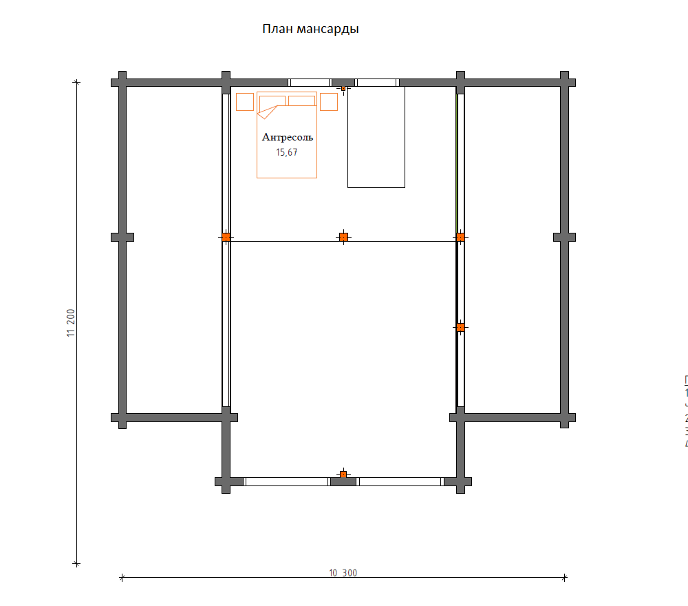 Планировка №2 - Дом из бруса 10х11 ДБ-50 Планировка №2 - Дом из бруса 10х11 ДБ-50