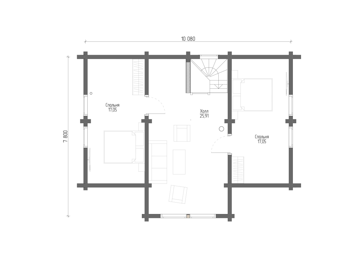 Планировка №2 - Дом в поселке Колосково