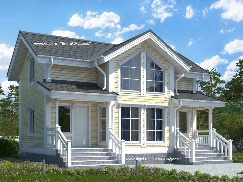 Каркасный дом 7х10 (Проект К-6) под ключ в СПб