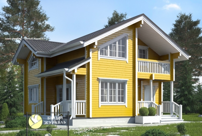 Дом из бруса 8х8 ДБ-75