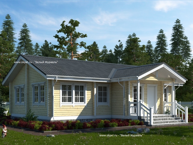 Одноэтажный дом из бруса 8х12 ДБ-1 Одноэтажный дом из бруса 8х12 ДБ-1